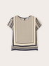 Blusa in raso con fantasia a foulard image number 4
