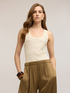 Top in jersey a coste con strass image number 0