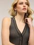 Top in maglia lurex con bottoni image number 3