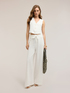 Gilet corto con inserto in pizzo image number 3
