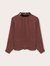 Blusa fluida con colletto ricamato image number 4