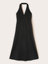 Vestito lungo ad A in misto lino image number 4