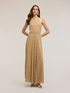 Vestito flare lungo misto lurex image number 1