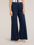 Pantaloni palazzo in twill di cotone image number 2
