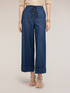 Jeans cropped palazzo con coulisse image number 0