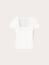 T-shirt in jersey a coste con cut-out image number 4