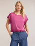 Blusa in raso con scollo a barchetta image number 0