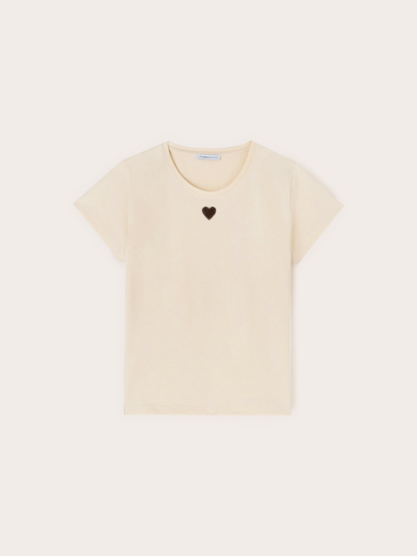 T-shirt in jersey con cuore in paillettes image number 4