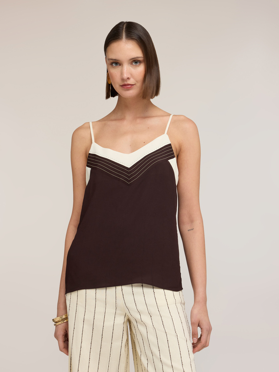 Top in cr&ecirc;pe de chine The Tailoring Lab