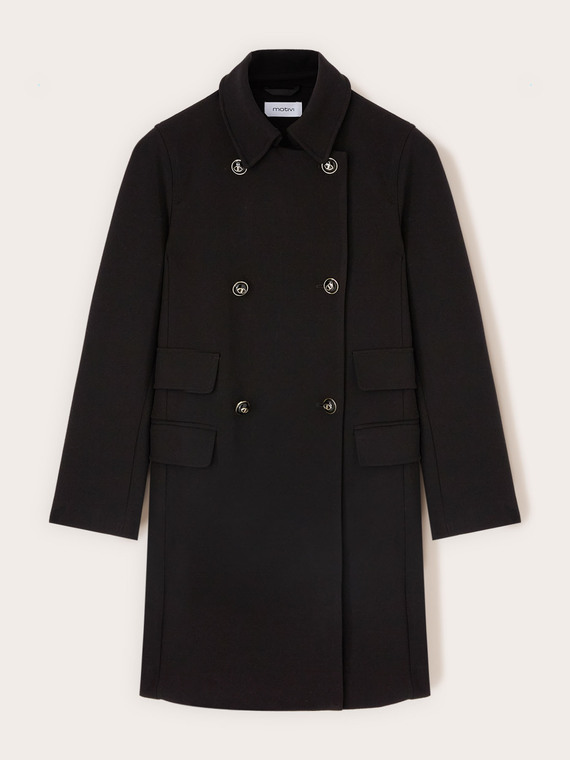 Cappotto doppiopetto in poliviscosa