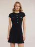 Vestito flare in maglia con bottoni image number 2