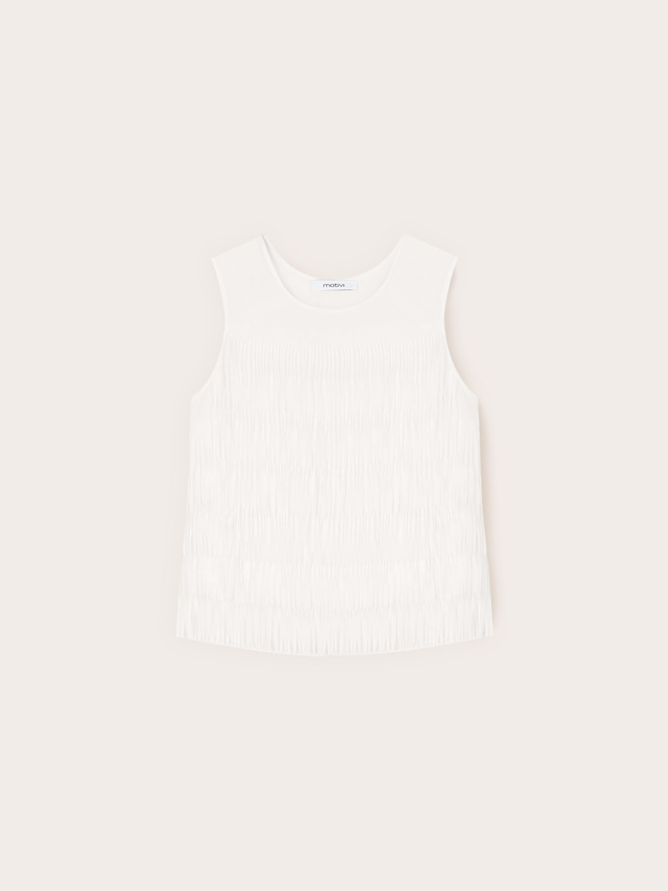 Top in georgette con frange image number 4