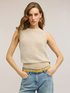 Top in maglia effetto crochet image number 0
