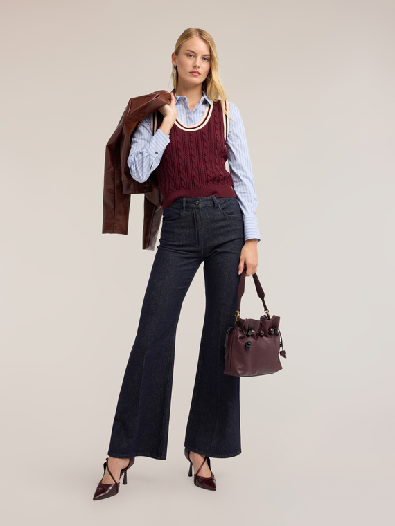Jeans flare vita alta
