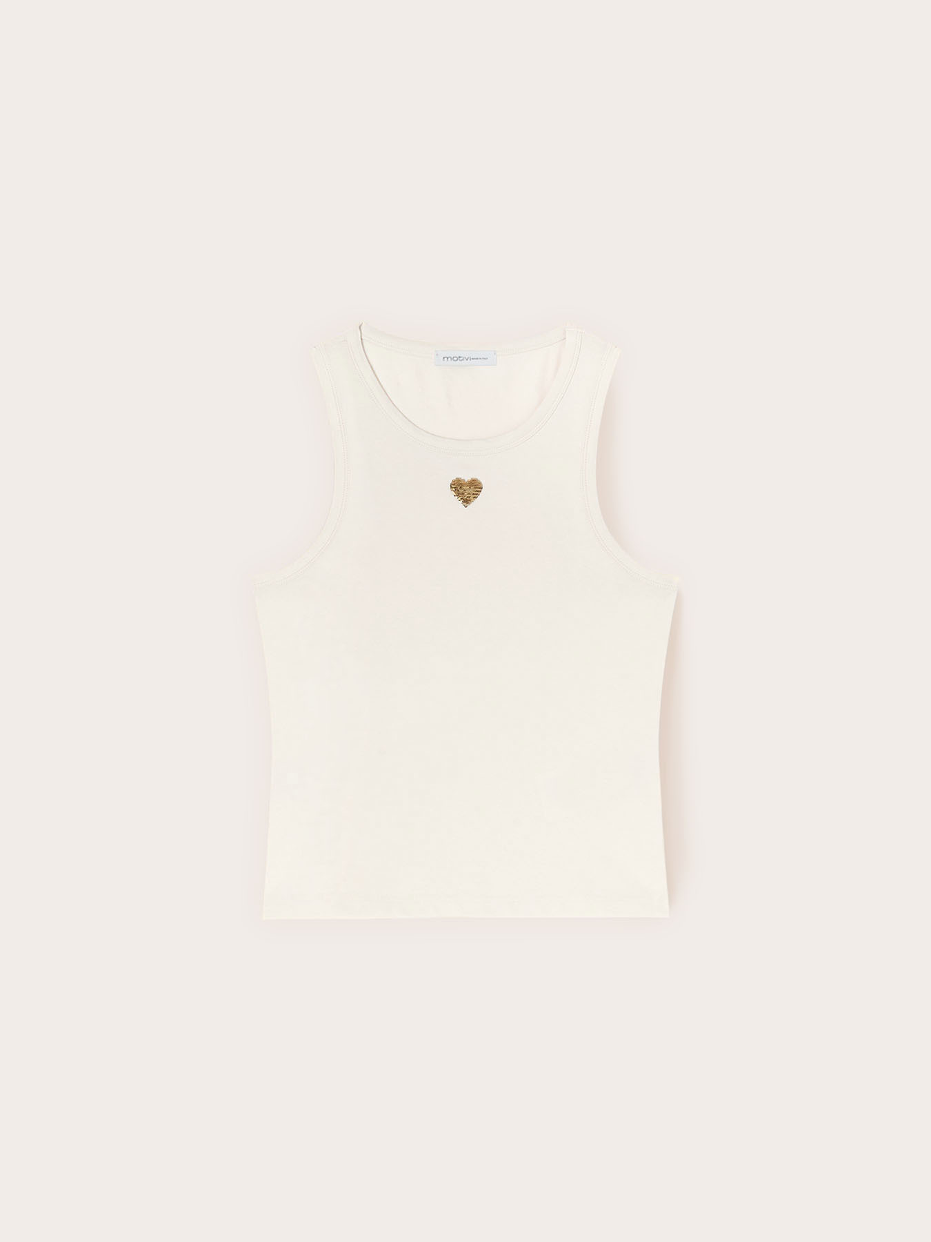 Top con cuore in paillettes image number 4