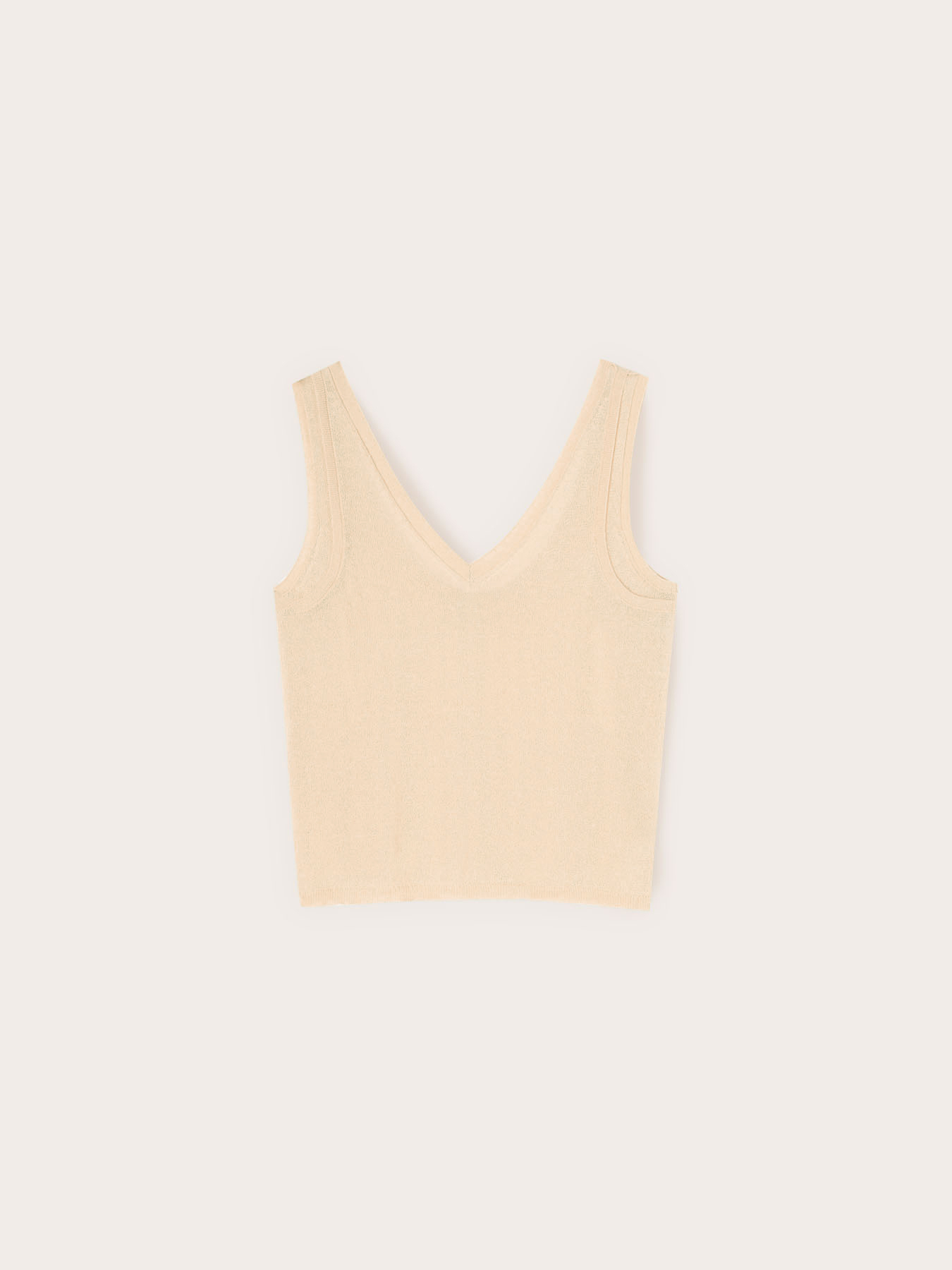 Top in maglia misto lino image number 3