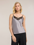 Top in raso con bordo in tulle image number 2