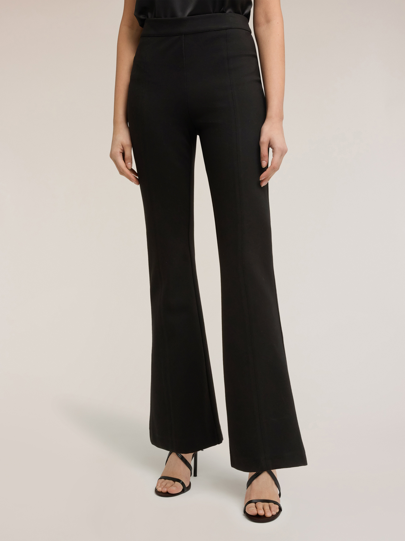 Pantaloni flare in punto milano image number 2