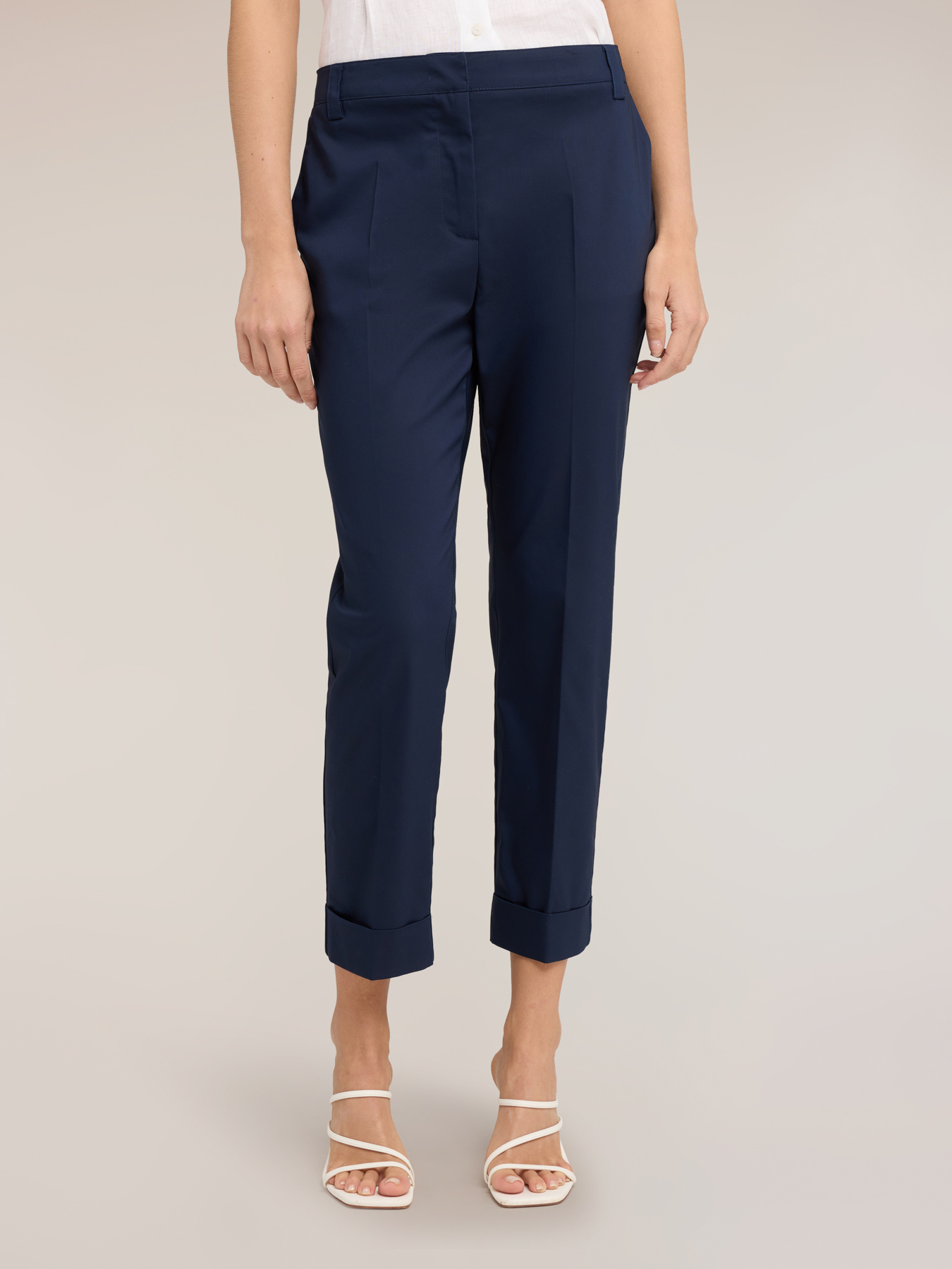 Pantaloni cropped in misto cotone image number 2