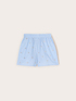 Shorts in popeline a righe con ricami gioiello image number 4