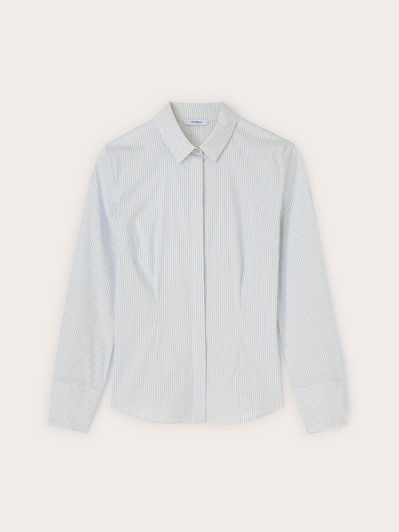 Camicia in popeline a righe image number 4