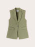 Gilet sartoriale in misto lino image number 4