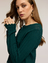 Cardigan corto in maglia effetto pizzo image number 2