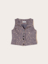 Gilet in twill di viscosa con stampa a fiori image number 4