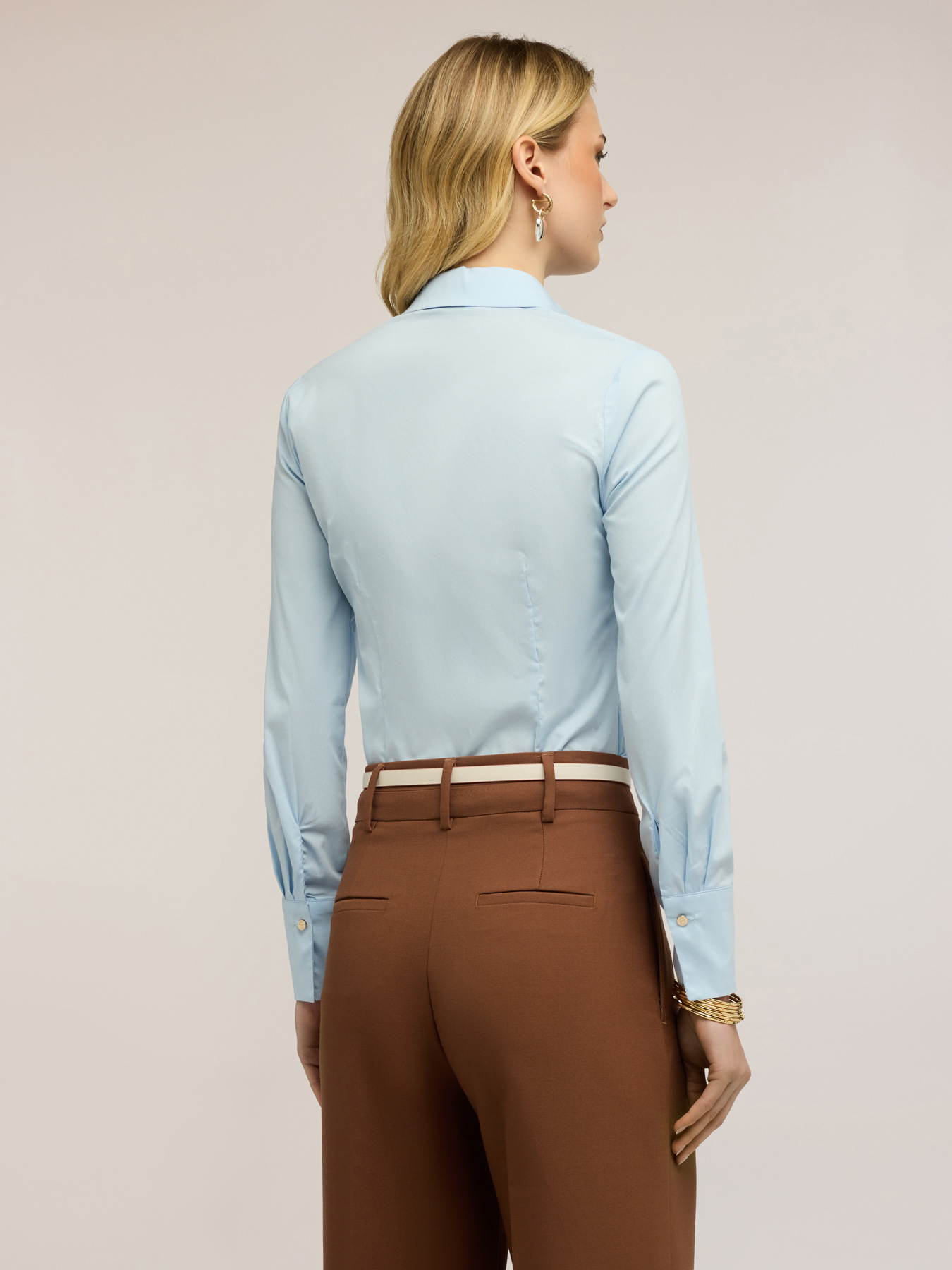 Camicia in popeline di misto cotone image number 1