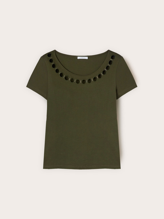 T-shirt con motivi cut-out