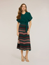 Gonna in maglia fantasia chevron image number 2