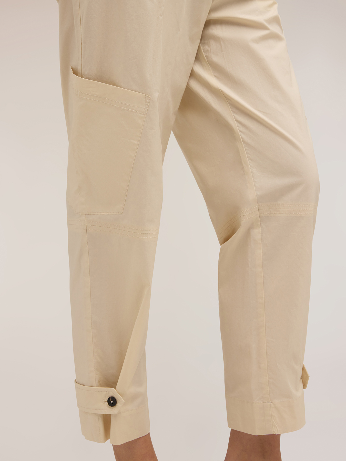 Pantaloni cargo in popeline di cotone image number 2