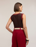 Top in jersey con bordo in maglia image number 1