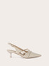 D&eacute;collet&eacute; slingback con listini e tacco kitten image number 1