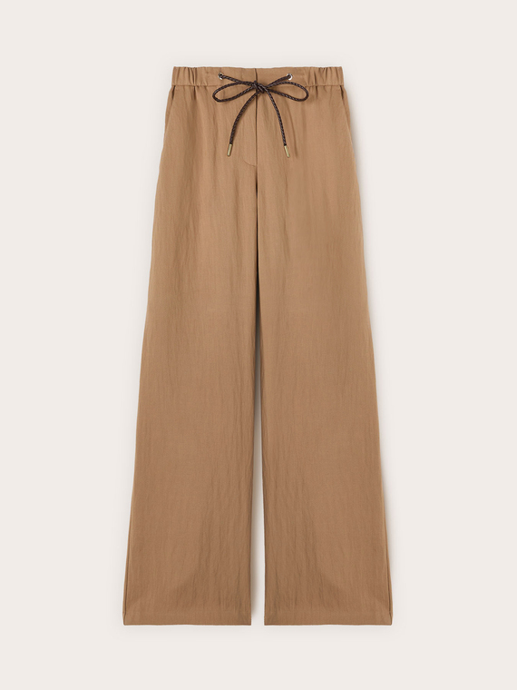 Pantaloni palazzo misto lyocell