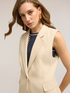 Gilet in tessuto tinto filo a righe image number 3