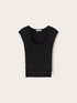 Maglia slim in lurex a coste image number 4