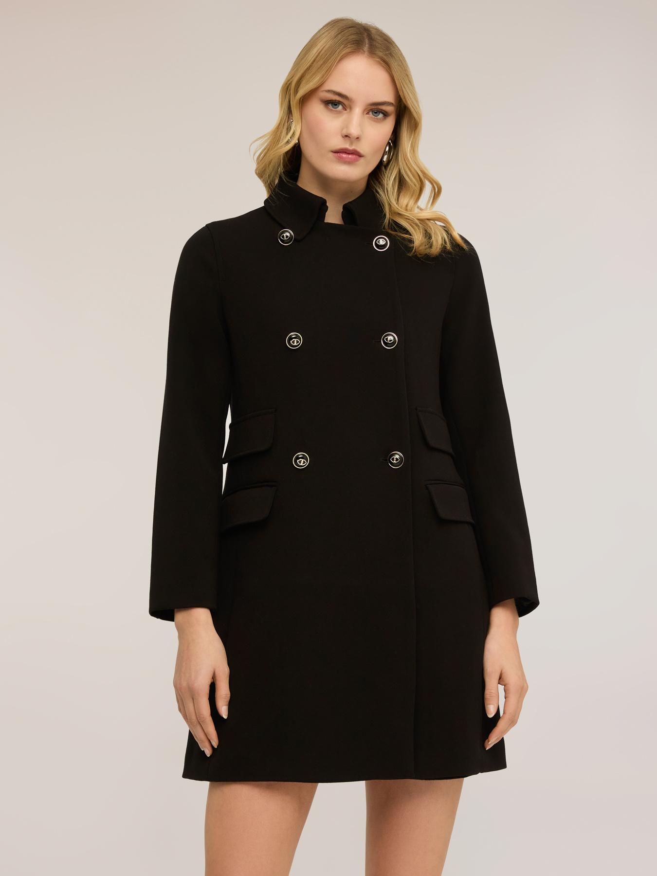 Cappotto doppiopetto in poliviscosa image number 0