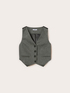 Gilet fantasia gessata con paillettes image number 4