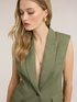 Gilet sartoriale in misto lino image number 3