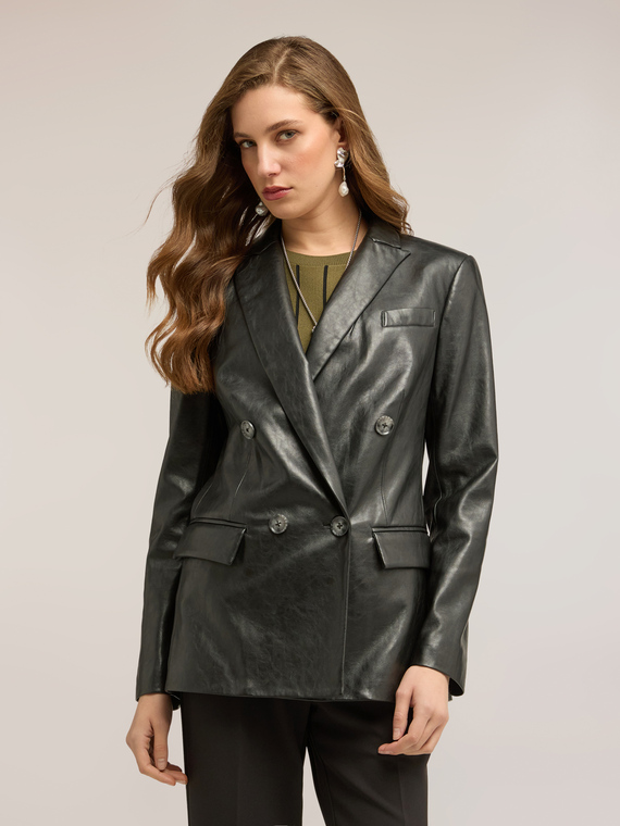 Giacca blazer doppiopetto con revers