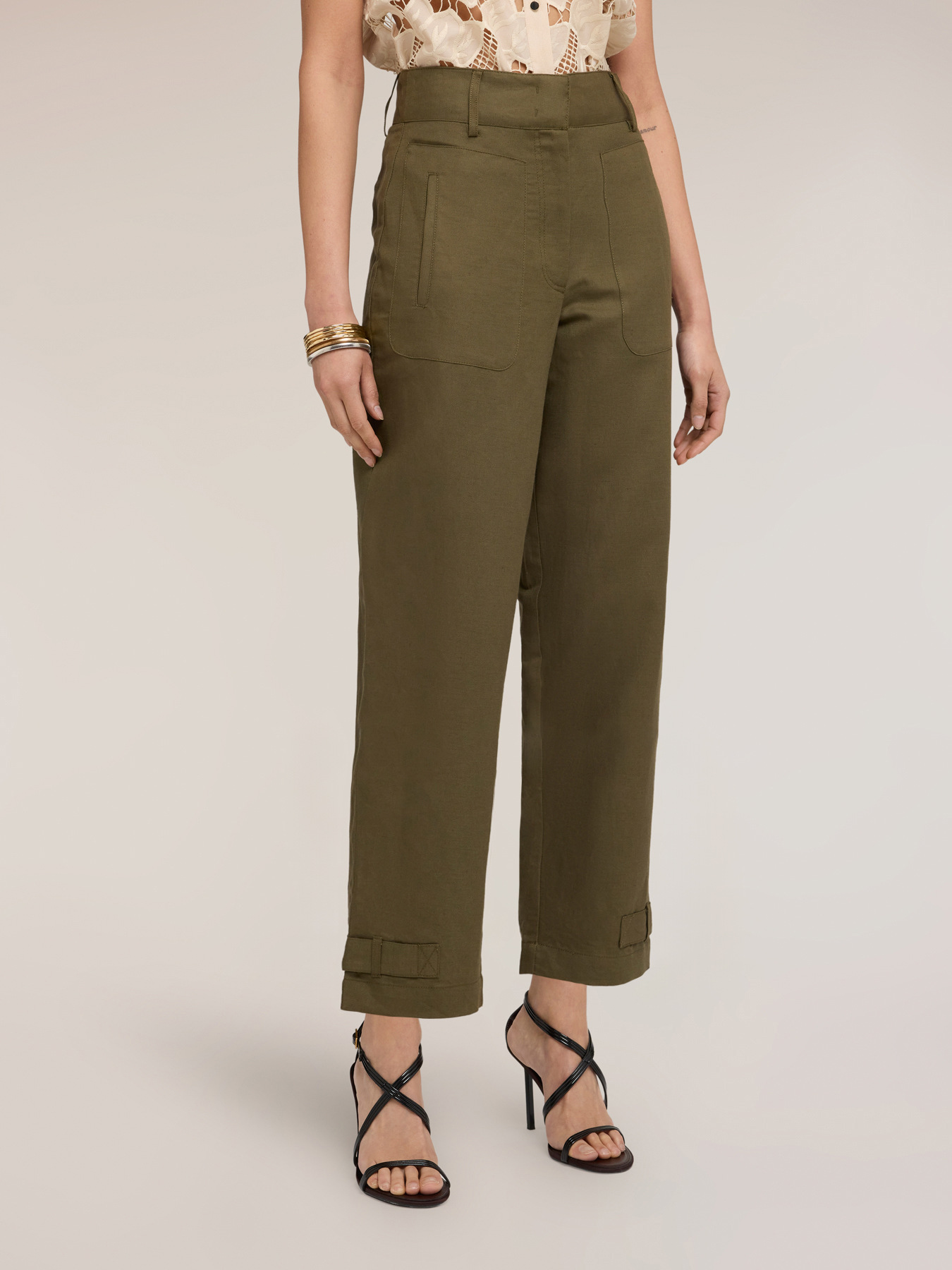 Pantaloni misto lino image number 0