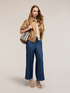 Jeans cropped palazzo con coulisse image number 3