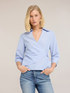 Camicia wrap in popeline a righe image number 2