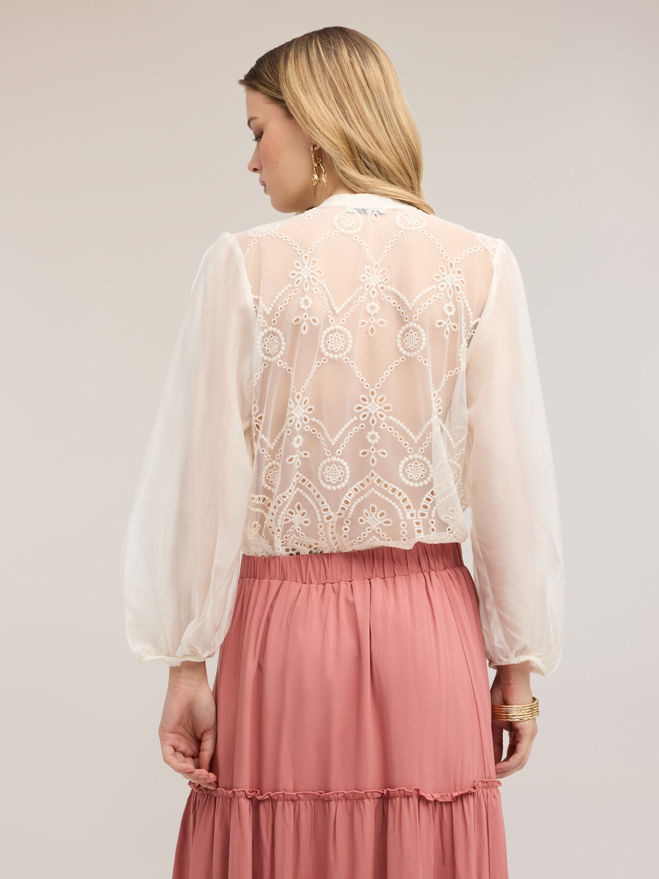 Camicia con pizzo sulla schiena image number 1