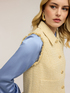 Gilet in boucl&eacute; con frange image number 3