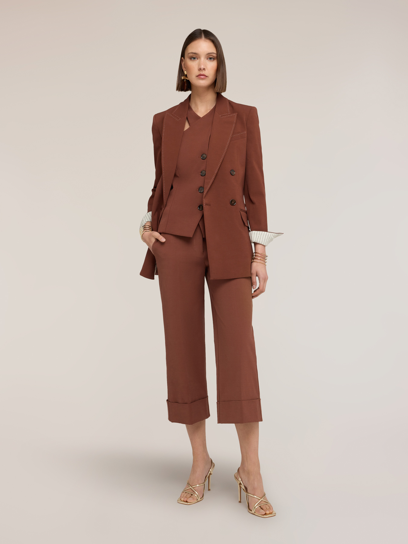 Pantaloni cropped The Tailoring Lab image number 2