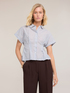Camicia in mussola a righe lurex image number 0