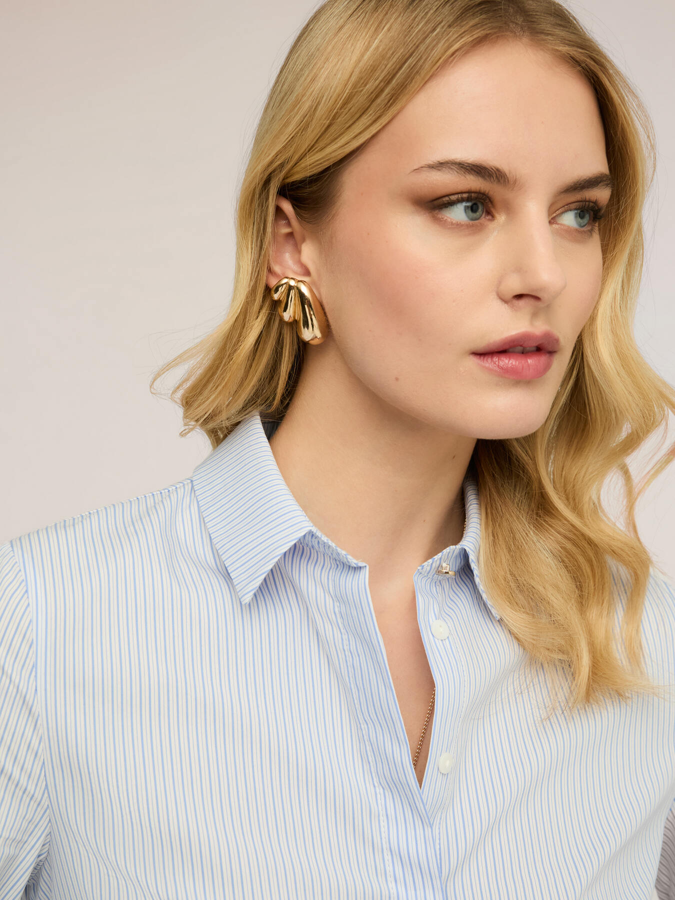 Camicia in popeline a righe image number 3