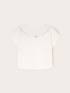 T-shirt in jersey con lavorazione effetto pizzo image number 4